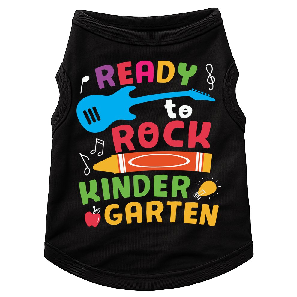 Ready Rock Funny First Day Of Kindergarten Doggie Tank