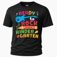 Ready Rock Funny First Day Of Kindergarten Cooling Performance Crew T-Shirt
