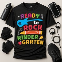 Ready Rock Funny First Day Of Kindergarten Cooling Performance Crew T-Shirt