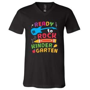 Ready Rock Funny First Day Of Kindergarten V-Neck T-Shirt