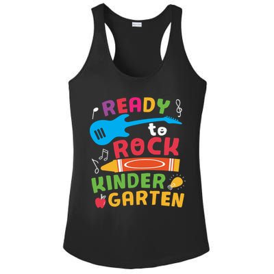 Ready Rock Funny First Day Of Kindergarten Ladies PosiCharge Competitor Racerback Tank
