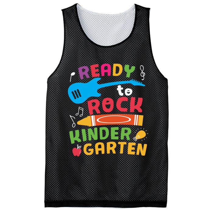 Ready Rock Funny First Day Of Kindergarten Mesh Reversible Basketball Jersey Tank