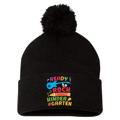 Ready Rock Funny First Day Of Kindergarten Pom Pom 12in Knit Beanie