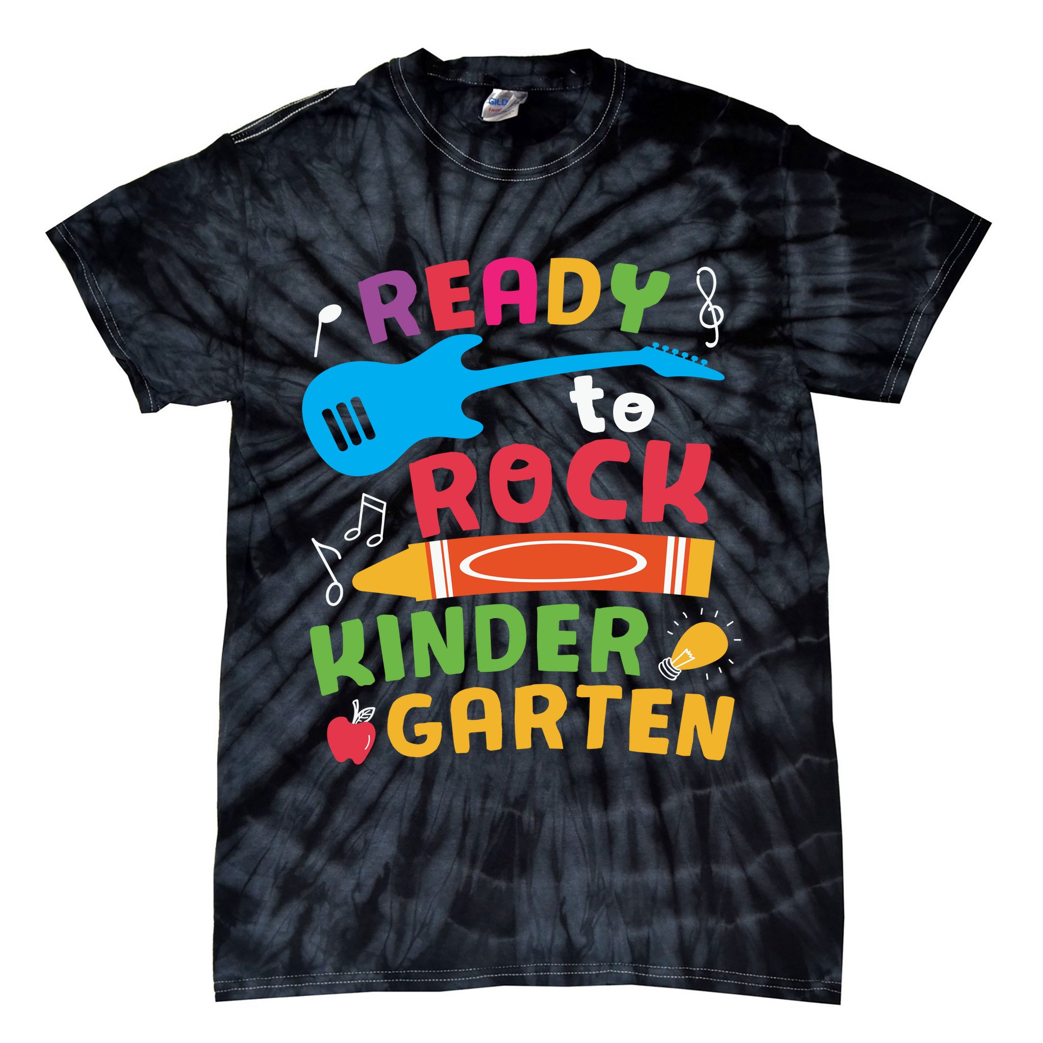 Ready Rock Funny First Day Of Kindergarten Tie-Dye T-Shirt