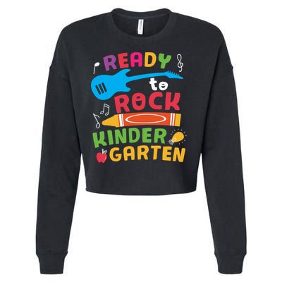 Ready Rock Funny First Day Of Kindergarten Cropped Pullover Crew