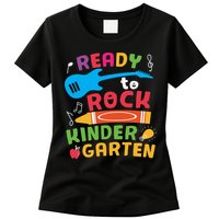 Ready Rock Funny First Day Of Kindergarten Womens T-Shirt