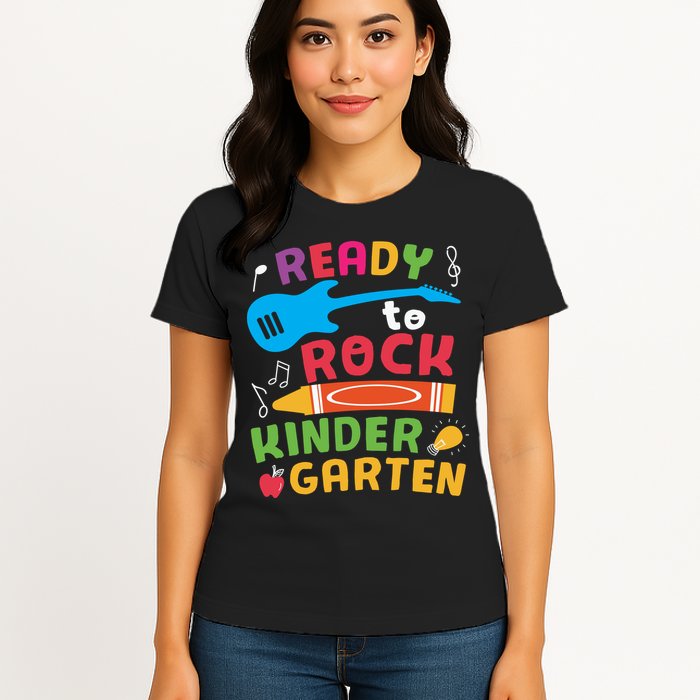 Ready Rock Funny First Day Of Kindergarten Womens T-Shirt