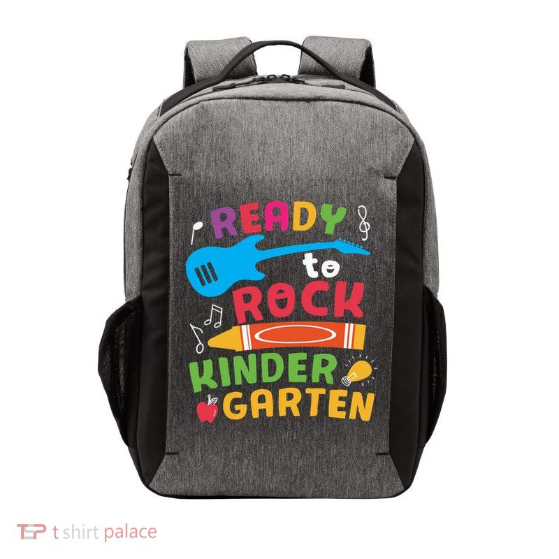 Ready Rock Funny First Day Of Kindergarten Vector Backpack