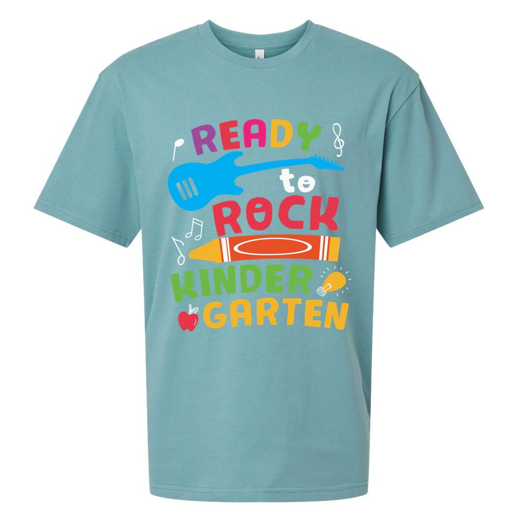 Ready Rock Funny First Day Of Kindergarten Sueded Cloud Jersey T-Shirt