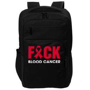 Red Ribbon Fuck Blood Cancer September Blood Cancer Awareness Blood Cancẻ Impact Tech Backpack