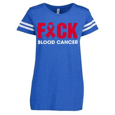 Red Ribbon Fuck Blood Cancer September Blood Cancer Awareness Blood Cancẻ Enza Ladies Jersey Football T-Shirt