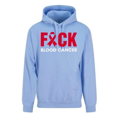 Red Ribbon Fuck Blood Cancer September Blood Cancer Awareness Blood Cancẻ Unisex Surf Hoodie