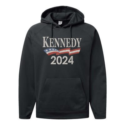 RFK Robert F Kennedy Jr For President 2024 Performance Fleece Hoodie