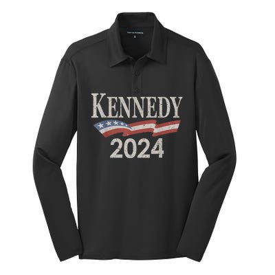 RFK Robert F Kennedy Jr For President 2024 Silk Touch Performance Long Sleeve Polo