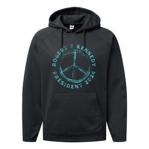 RFK Robert F Kennedy Jr For President 2024 Performance Fleece Hoodie