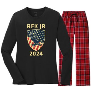 RFK Robert F Kennedy Jr For President 2024 Women's Long Sleeve Flannel Pajama Set 