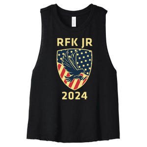 RFK Robert F Kennedy Jr For President 2024 Women's Racerback Cropped Tank