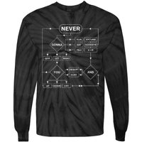 Rick Roll Flowchart Internet Meme Funny 80S Music Tie-Dye Long Sleeve Shirt