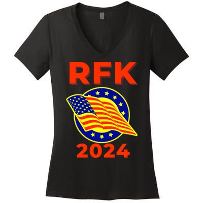 RFK Robert F Kennedy Jr For President 2024 Women's V-Neck T-Shirt