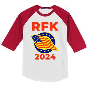 RFK Robert F Kennedy Jr For President 2024 Kids Colorblock Raglan Jersey