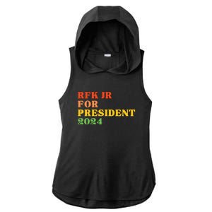 RFK Robert F Kennedy Jr For President 2024 Ladies PosiCharge Tri-Blend Wicking Draft Hoodie Tank