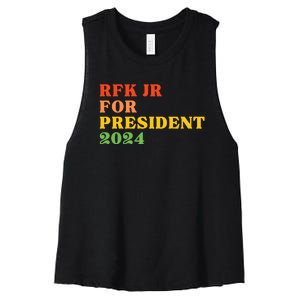 RFK Robert F Kennedy Jr For President 2024 Women's Racerback Cropped Tank