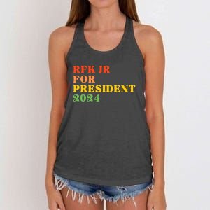 RFK Robert F Kennedy Jr For President 2024 Women's Knotted Racerback Tank