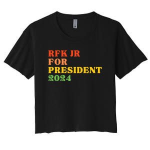 RFK Robert F Kennedy Jr For President 2024 Women's Crop Top Tee