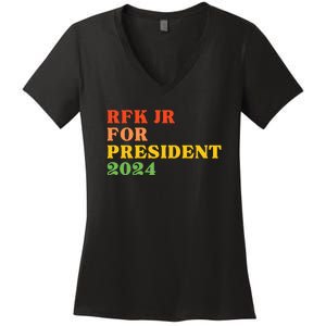 RFK Robert F Kennedy Jr For President 2024 Women's V-Neck T-Shirt