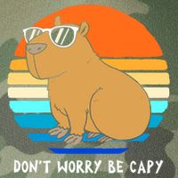 Retro Rodent Funny Capybara Dont Be Worry Be Capy Legacy Tie Dye Trucker Hat