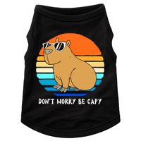 Retro Rodent Funny Capybara Dont Be Worry Be Capy Doggie Tank