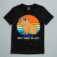 Retro Rodent Funny Capybara Dont Be Worry Be Capy T-Shirt