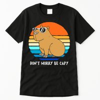 Retro Rodent Funny Capybara Dont Be Worry Be Capy Tall T-Shirt