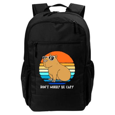 Retro Rodent Funny Capybara Dont Be Worry Be Capy Backpack