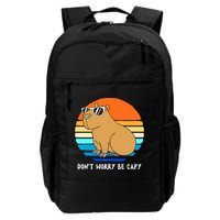 Retro Rodent Funny Capybara Dont Be Worry Be Capy Backpack