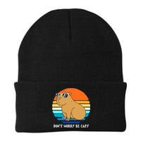 Retro Rodent Funny Capybara Dont Be Worry Be Capy Beanie