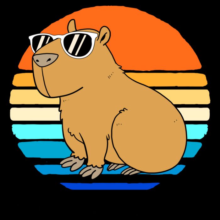 Retro Rodent Funny Capybara Dont Be Worry Be Capy 16oz Travel Tumbler