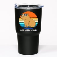 Retro Rodent Funny Capybara Dont Be Worry Be Capy Tumbler