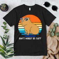 Retro Rodent Funny Capybara Dont Be Worry Be Capy Premium T-Shirt