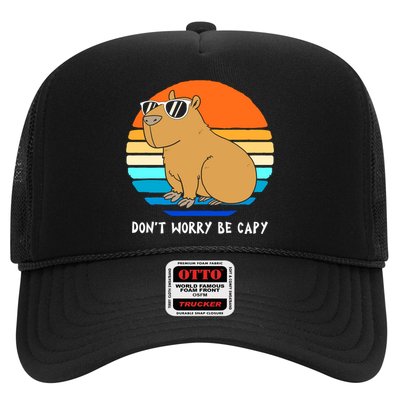 Retro Rodent Funny Capybara Dont Be Worry Be Capy Trucker Hat
