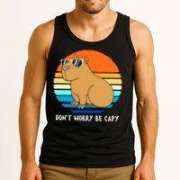 Retro Rodent Funny Capybara Dont Be Worry Be Capy Tank Top