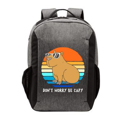 Retro Rodent Funny Capybara Dont Be Worry Be Capy Vector Backpack