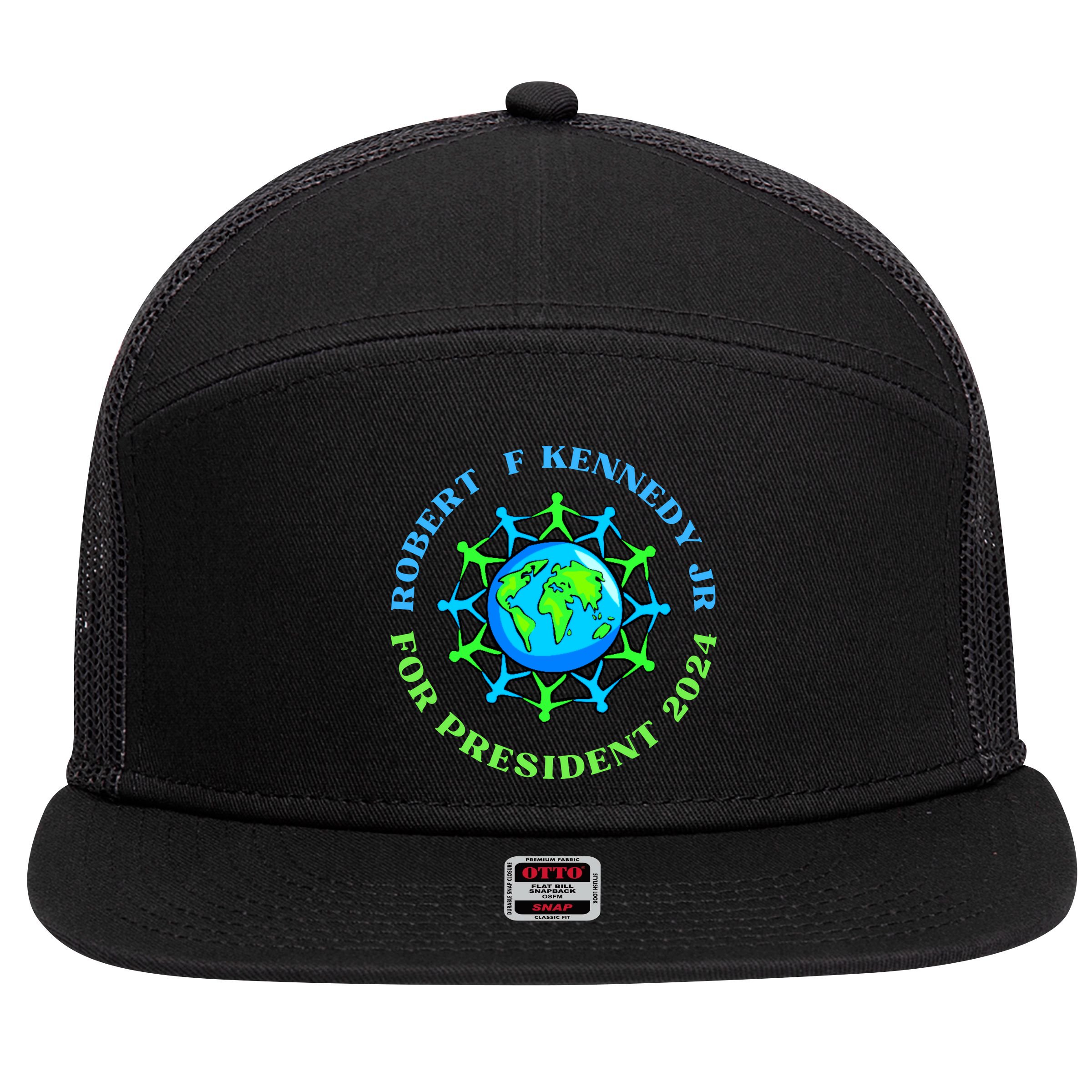 RFK Robert F Kennedy Jr For President 2024 7 Panel Mesh Trucker Snapback Hat