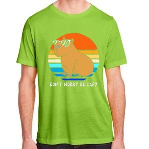 Retro Rodent Funny Capybara Dont Be Worry Be Capy Adult ChromaSoft Performance T-Shirt