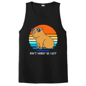 Retro Rodent Funny Capybara Dont Be Worry Be Capy PosiCharge Competitor Tank