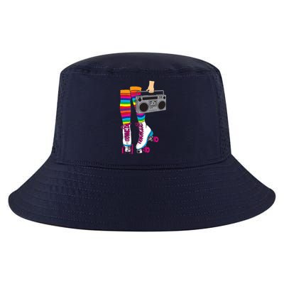 Retro Rollerskates Funny 80's Roller Disco Skating Girl Gift Cool Comfort Performance Bucket Hat