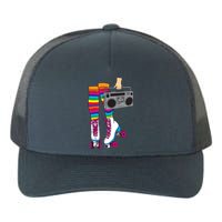 Retro Rollerskates Funny 80's Roller Disco Skating Girl Gift Yupoong Adult 5-Panel Trucker Hat