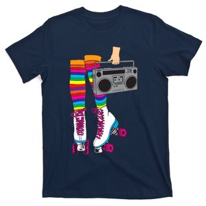 Retro Rollerskates Funny 80's Roller Disco Skating Girl Gift T-Shirt