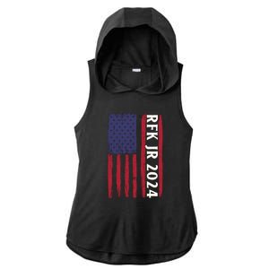 RFK Robert F Kennedy Jr For President 2024 Ladies PosiCharge Tri-Blend Wicking Draft Hoodie Tank