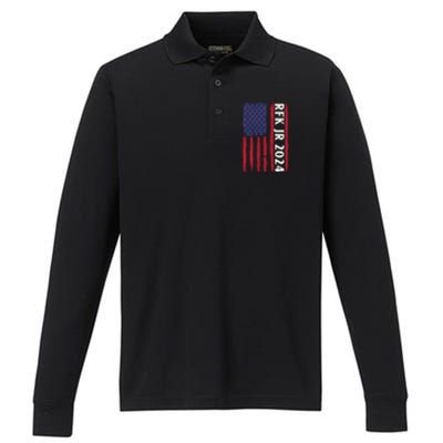 RFK Robert F Kennedy Jr For President 2024 Performance Long Sleeve Polo